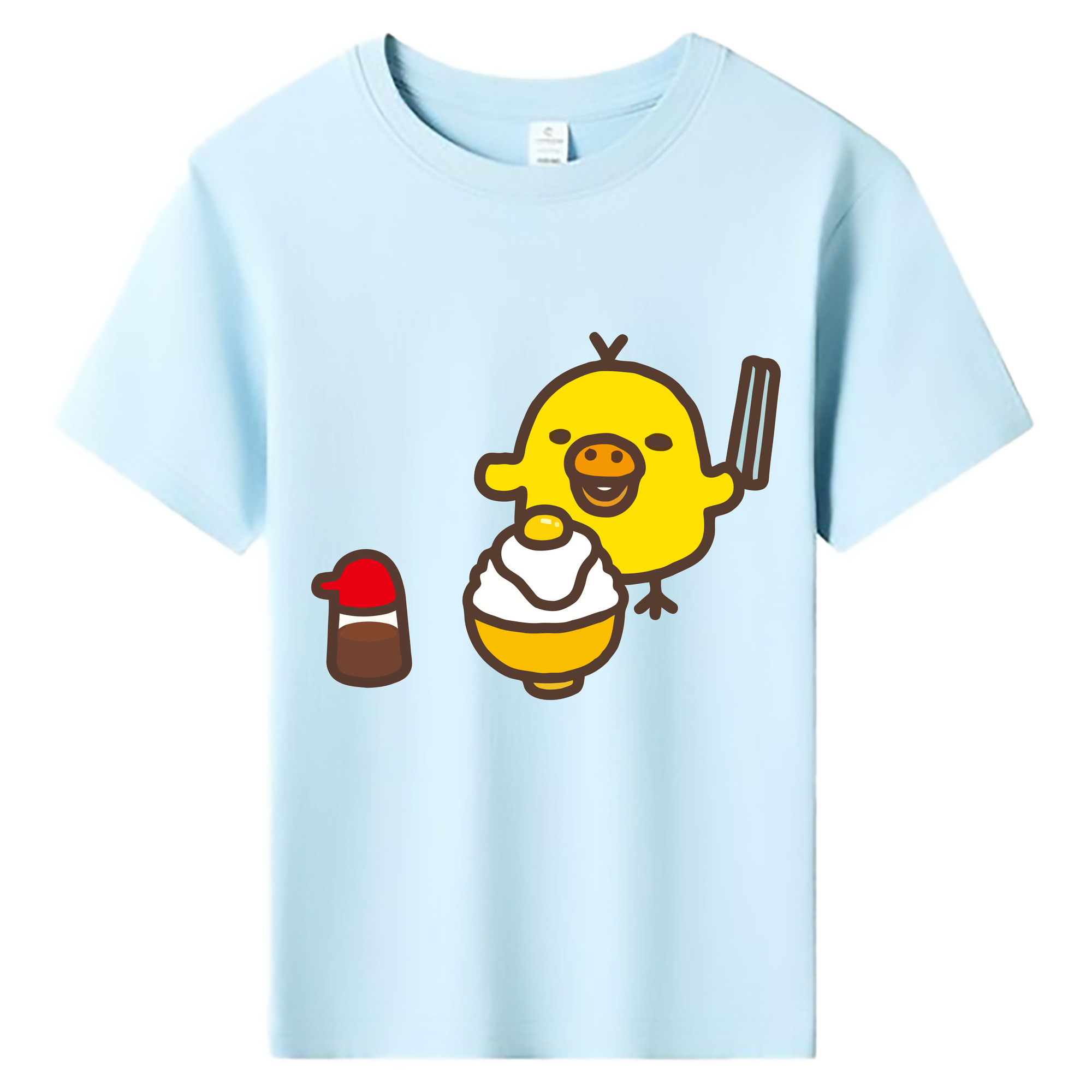 （画像用） リラックマ リラックマ キイロイトリ Rilakkuma Korilakkuma Kiiroitori 綿100％キッズTシャツ（フロントプリント）